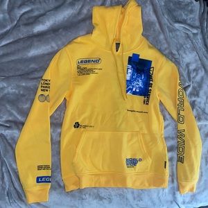 Brooklyn Cloth Yellow Mens Hoodie Size S